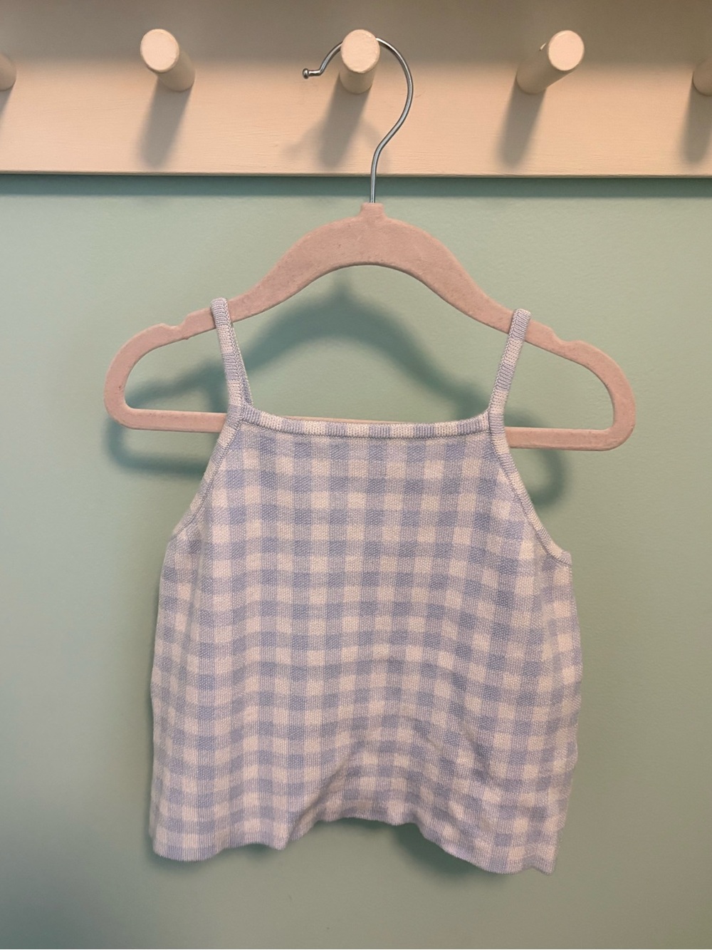 Zara Gingham Knit Cami Tank Top